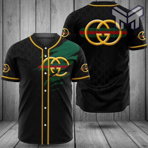 Gucci black baseball jersey shirt luxury clothing clothes sport outfit for men women hot 2023 Type01