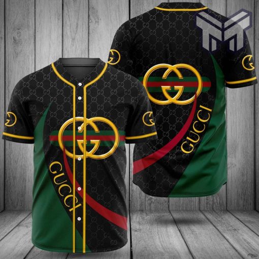 Gucci black green baseball jersey shirt luxury clothing clothes sport for men women hot 2023