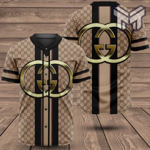 Gucci brown baseball jersey shirt luxury clothing clothes sport for men women hot 2023