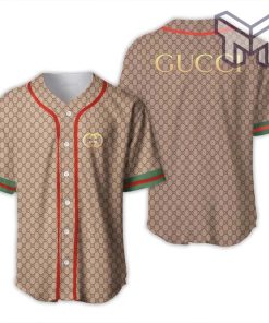 Gucci brown baseball jersey shirt luxury clothing clothes sport for men women hot 2023 Type01