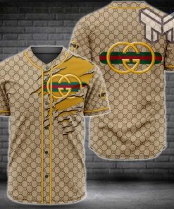 Gucci brown baseball jersey shirt luxury clothing clothes sport for men women hot 2023 Type02