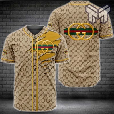 Gucci brown baseball jersey shirt luxury clothing clothes sport for men women hot 2023 Type02