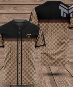 Gucci brown baseball jersey shirt luxury clothing clothes sport for men women hot 2023 Type03