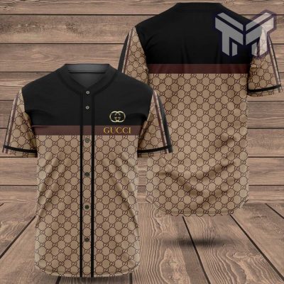 Gucci brown baseball jersey shirt luxury clothing clothes sport for men women hot 2023 Type03