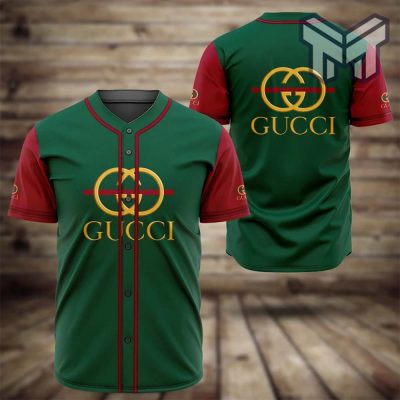 Gucci green baseball jersey shirt luxury clothing clothes sport for men women hot 2023