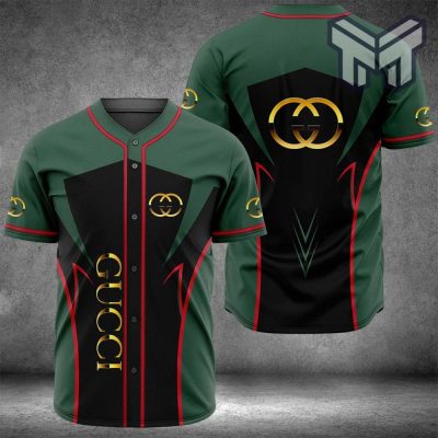 Gucci green baseball jersey shirt luxury clothing clothes sport for men women hot 2023 Type01