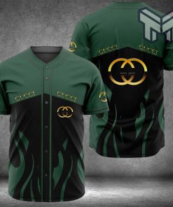 Gucci green baseball jersey shirt luxury clothing clothes sport for men women hot 2023 Type02