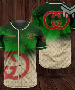 Gucci green baseball jersey shirt luxury clothing clothes sport for men women hot 2023 Type05