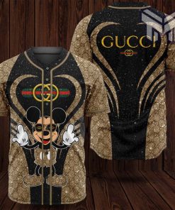 Gucci mickey mouse baseball jersey shirt luxury clothing clothes sport for men women hot 2023