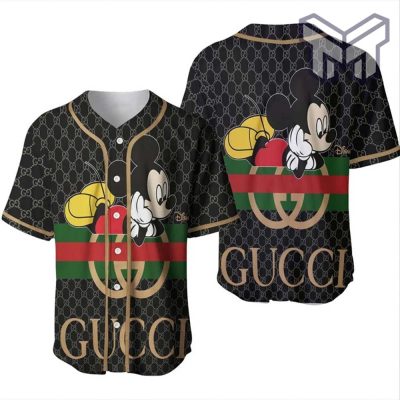 Gucci mickey mouse baseball jersey shirt luxury clothing clothes sport for men women hot 2023 Type01