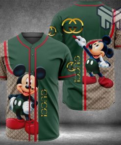 Gucci mickey mouse baseball jersey shirt luxury clothing clothes sport outfit for men women hot 2023