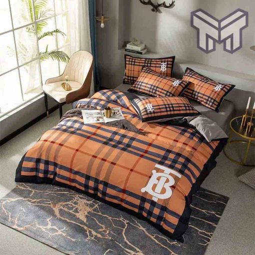 burberry-bedding-sets-burberry-orange-bedding-set-3d-printed-bedding-sets-quilt-sets-duvet-cover-luxury-brand-bedding-decor-bedroom-sets