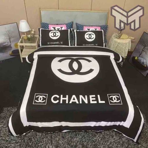 chanel-bedding-sets-chanel-black-and-white-printed-bedding-sets-quilt-sets-duvet-cover-luxury-brand-bedding-decor-bedroom-sets