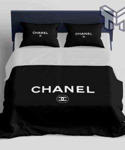 chanel-bedding-sets-chanel-black-classic-fashion-luxury-brand-bedding-set-home-decor