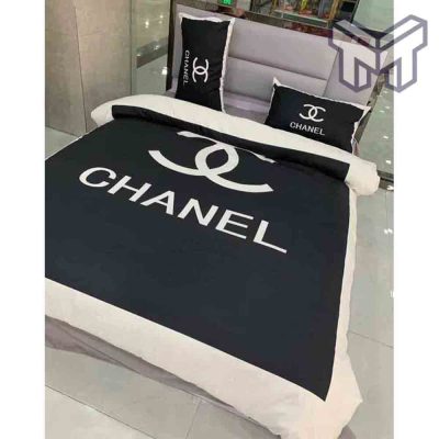 chanel-bedding-sets-chanel-black-luxury-brand-bedding-set-home-decor