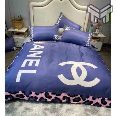 chanel-bedding-sets-chanel-blue-printed-bedding-sets-quilt-sets-duvet-cover-luxury-brand-bedding-decor-bedroom-sets