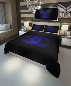 chanel-bedding-sets-chanel-blue-roses-luxury-brand-high-end-bedding-set-home-decor