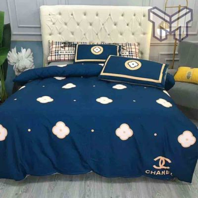 chanel-bedding-sets-chanel-flower-blue-printed-bedding-sets-quilt-sets-duvet-cover-luxury-brand-bedding-decor-bedroom-sets