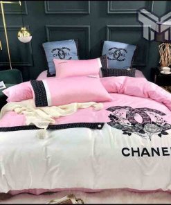 chanel-bedding-sets-chanel-flowers-pinky-luxury-brand-bedding-set-home-decor