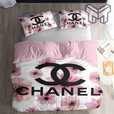 chanel-bedding-sets-chanel-flowers-printed-bedding-sets-quilt-sets-duvet-cover-luxury-brand-bedding-decor-bedroom-sets