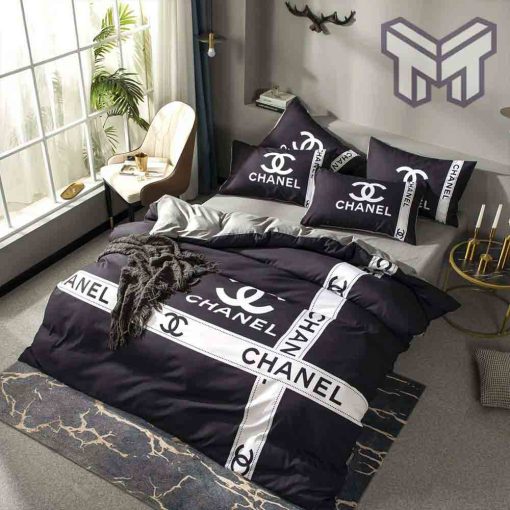 chanel-bedding-sets-chanel-grey-luxury-brand-high-end-bedding-set-home-decor