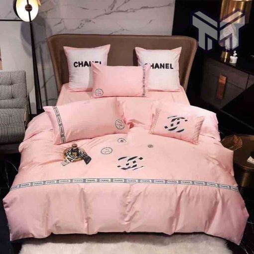 chanel-bedding-sets-chanel-light-pink-luxury-brand-premium-bedding-set-duvet-cover-home-decor