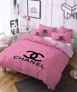 chanel-bedding-sets-chanel-light-pink-printed-bedding-sets-quilt-sets-duvet-cover-luxury-brand-bedding-decor-bedroom-sets