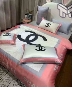 chanel-bedding-sets-chanel-logo-printed-bedding-sets-quilt-sets-duvet-cover-luxury-brand-bedding-decor-bedroom-sets