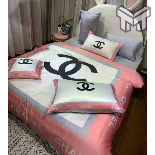 chanel-bedding-sets-chanel-logo-printed-bedding-sets-quilt-sets-duvet-cover-luxury-brand-bedding-decor-bedroom-sets