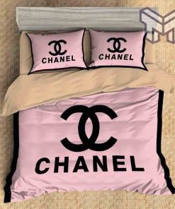 chanel-bedding-sets-chanel-pink-fashion-logo-luxury-brand-bedding-set-home-decor