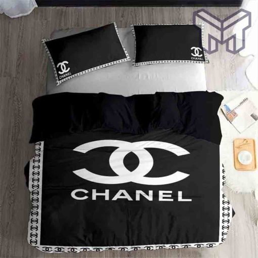 chanel-bedding-sets-chanel-printed-bedding-sets-quilt-sets-duvet-cover-luxury-brand-bedding-decor