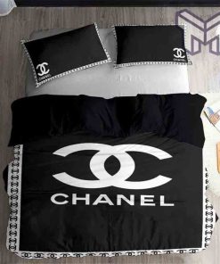 chanel-bedding-sets-chanel-printed-bedding-sets-quilt-sets-duvet-cover-luxury-brand-bedding-decor