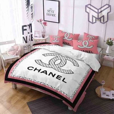 chanel-bedding-sets-chanel-printed-bedding-sets-quilt-sets-duvet-cover-luxury-brand-bedding-decor-bedroom-sets