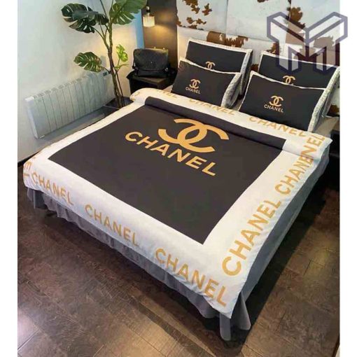 chanel-bedding-sets-chanel-printed-bedding-sets-quilt-sets-duvet-cover-luxury-brand-bedding-decor-bedroom-sets-gkz