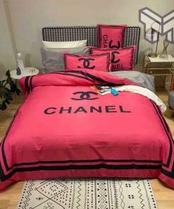 chanel-bedding-sets-chanel-red-bedding-sets-quilt-sets-duvet-cover-luxury-brand-bedding-decor-bedroom-sets