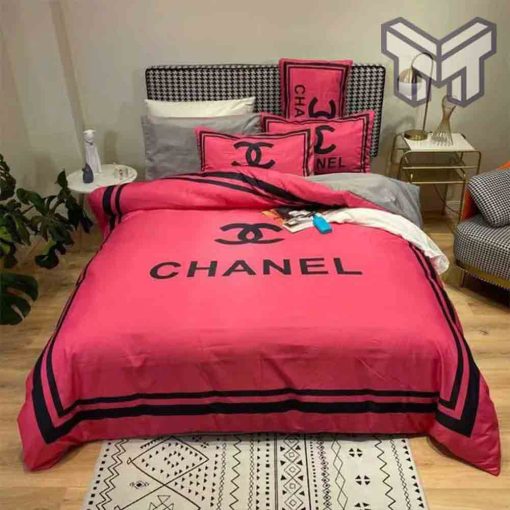 chanel-bedding-sets-chanel-red-bedding-sets-quilt-sets-duvet-cover-luxury-brand-bedding-decor-bedroom-sets