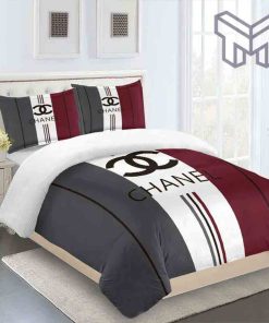 chanel-bedding-sets-chanel-red-grey-white-luxury-brand-premium-bedding-set-duvet-cover-home-decor