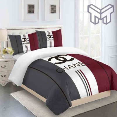 chanel-bedding-sets-chanel-red-grey-white-luxury-brand-premium-bedding-set-duvet-cover-home-decor