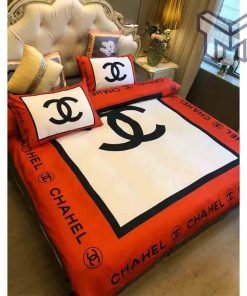 chanel-bedding-sets-chanel-red-printed-bedding-sets-quilt-sets-duvet-cover-luxury-brand-bedding-decor-bedroom-sets