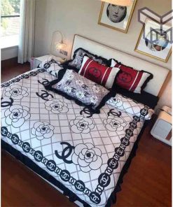 chanel-bedding-sets-chanel-white-flowers-luxury-brand-bedding-set-home-decor