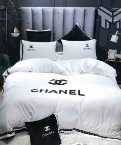 chanel-bedding-sets-chanel-white-luxury-brand-high-end-bedding-set-home-decor