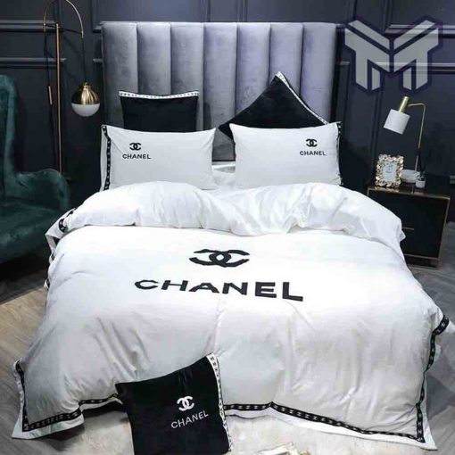 chanel-bedding-sets-chanel-white-luxury-brand-high-end-bedding-set-home-decor