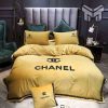 chanel-bedding-sets-chanel-yellow-printed-bedding-sets-quilt-sets-duvet-cover-luxury-brand-bedding-decor-bedroom-sets