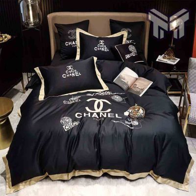 chanel-bedding-sets-coco-chanel-black-luxury-brand-high-end-bedding-set-home-decor