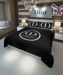 dior-bedding-sets-christian-dior-black-circle-fashion-luxury-brand-premium-bedding-set-home-decor