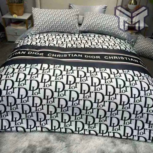 dior-bedding-sets-christian-dior-black-white-logo-luxury-brand-premium-bedding-set-bedspread-duvet-cover-set-home-decor