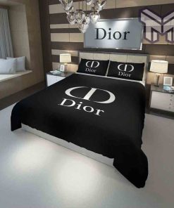 dior-bedding-sets-christian-dior-logo-black-fashion-luxury-brand-premium-bedding-set-home-decor