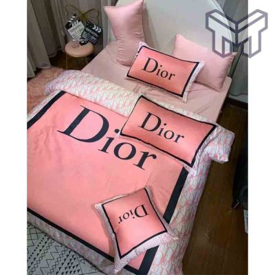 dior-bedding-sets-christian-dior-pink-logo-luxury-brand-premium-bedding-set-bedspread-duvet-cover-set-home-decor