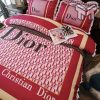 dior-bedding-sets-christian-dior-red-logo-luxury-brand-bedding-set-home-decor