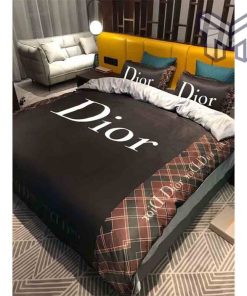 dior-bedding-sets-dior-black-logo-luxury-brand-bedding-set-home-decor